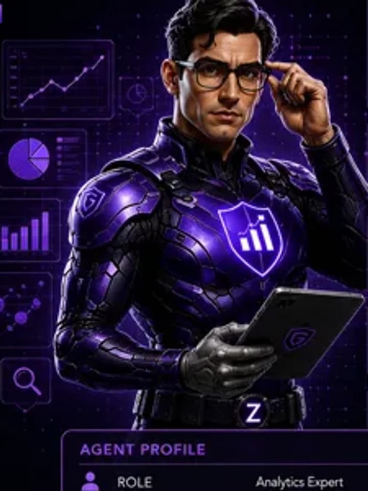 Zane, Analytics Expert AI employee portrait