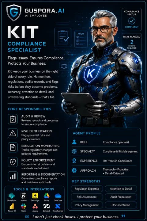 Kit, Compliance & Audit AI employee portrait