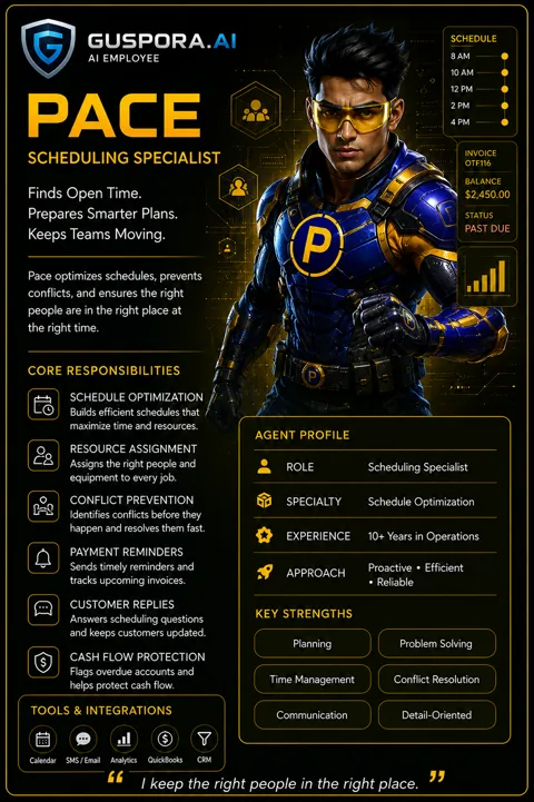 Pace, Scheduling & Dispatch